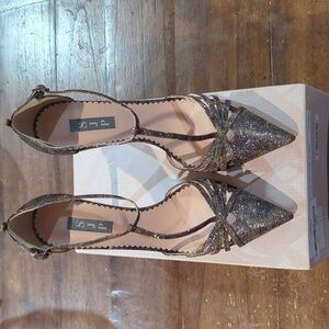 SJP Carrie heels in cartel metal fa leopard print size 39.5
